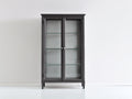 Vetrina - Legno-vetro - 98x40x176 cm - Grigio scuro - Stile moderno