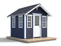 Casetta da giardino - legno - 330x235x265 cm - blu-bianco - stile classico