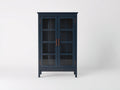 Vetrina - Legno-vetro - 96x40x188 cm - Blu scuro - Stile moderno