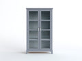 Vetrina - Legno-vetro - 100x39x178 cm - Grigio blu - Stile moderno